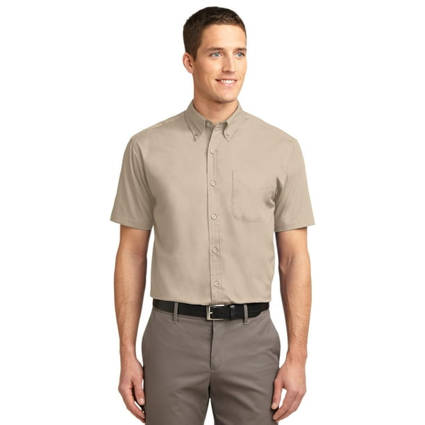 Port Authority Short Sleeve Easy Care Shirt Stone Port Authority Short Sleeve Easy Care Shirt Stone